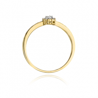 Pierścionek zaręczynowy z brylantami 0.09ct BD91