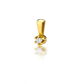 Złota zawieszka z brylantem 0,08ct ZBD032