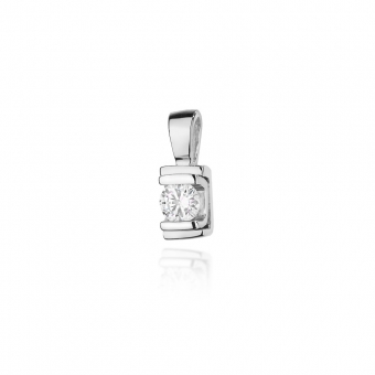 Złota zawieszka z brylantem 0,10ct ZBD343