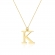 Złoty naszyjnik celebrytka mała literka K z brylantem CBD069K