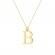 Złoty naszyjnik celebrytka duża literka B z brylantem CBD070B