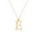 Złoty naszyjnik celebrytka duża literka E z brylantem CBD070E