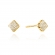 Złote kolczyki kwadraty z brylantami 0,16ct CKBD013