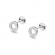 Kolczyki z białego złota kółeczka z brylantami 0,13ct CKBD014/W