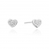 Złote kolczyki serce z brylantami 0,17ct KOBD021