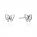 Kolczyki z białego złota kokardka z brylantami 0,08ct KOBD059/W