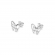 Kolczyki z białego złota kokardka z brylantami 0,08ct KOBD059/W