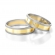 Obrączki ślubne AS226 (kolor złota: biały / żółty / biały)
