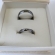 Obrączki srebrne SRE33/CZ 3mm i 5mm, cyrkonia 1.25mm, oprawa 3