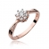 Pierścionek z różowego złota z brylantami 0.22ct BD72/R
