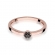 Pierścionek z różowego złota z czarnymi brylantami 0.04ct BD100/CZ/R