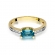 Złoty pierścionek z rubinem i brylantami BD105T