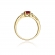 Złoty pierścionek z rubinem i brylantami BD10R