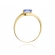 Złoty pierścionek z tanzanitem i brylantami BD119TZ