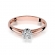 Pierścionek z różowego złota z brylantem 0.15ct BD133/R