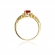 Złoty pierścionek z rubinem i brylantami BD14R
