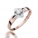 Pierścionek z różowego złota z brylantem 0.12ct BD155/R