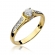 Złoty pierścionek zaręczynowy z brylantami 0.33ct BD16