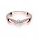 Pierścionek z różowego złota z brylantem 0.12ct BD171/R
