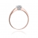 Pierścionek z różowego złota z brylantem 0.12ct BD171/R