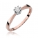 Pierścionek z różowego złota z brylantem 0.15ct BD173/R