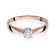 Pierścionek z różowego złota z brylantem 0.15ct BD173/R