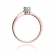 Pierścionek z różowego złota z brylantem 0.15ct BD173/R