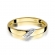 Złoty pierścionek zaręczynowy z brylantami 0.02ct BD176