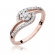 Pierścionek z różowego złota z brylantami 0.17ct BD184/R