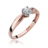 Pierścionek z różowego złota z brylantem 0.24ct BD197/R