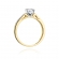 Złoty pierścionek zaręczynowy z brylantami 0.42ct BD198