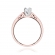 Pierścionek z różowego złota z brylantami 0.42ct BD198/R
