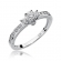 Pierścionek zaręczynowy z białego złota z brylantami 0.42ct BD199/W