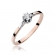 Pierścionek z różowego złota z brylantem 0.08ct BD209/010/R
