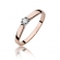 Pierścionek z różowego złota z brylantem 0.08ct BD222/08/R