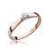 Pierścionek z różowego złota z brylantem 0.08ct BD223/08/R