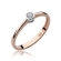 Pierścionek z różowego złota z brylantem 0.08ct BD224/08/R