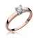 Pierścionek z różowego złota z brylantem 0.25ct BD225B/25/R