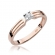 Pierścionek z różowego złota z brylantem 0.08ct BD226/08/R