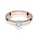 Pierścionek z różowego złota z brylantem 0.15ct BD256/R