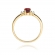 Złoty pierścionek z rubinem i brylantami BD264R