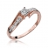 Pierścionek z różowego złota z brylantami 0.10ct BD269/R