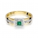 Złoty pierścionek ze szmaragdem i brylantami BD271SM