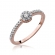 Pierścionek z różowego złota z brylantami 0.19ct BD273/R