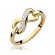 Złoty pierścionek zaręczynowy z brylantami 0.04ct BD285