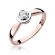 Pierścionek z różowego złota z brylantem 0.15ct BD294/15/R