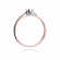 Pierścionek z różowego złota z brylantem 0.12ct BD299/R