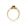 Złoty pierścionek z rubinem i brylantami BD2R