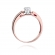 Pierścionek z różowego złota z brylantem 0.10ct BD300/10/R