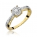 Złoty pierścionek zaręczynowy z brylantami 0.25ct BD302